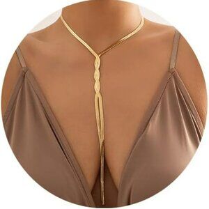 Long Gold Necklace for Women Dainty Lariat Gold Necklaces 14k Gold Plate…